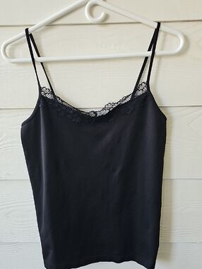 Love Charm Black Cami with Pink Heart Logo